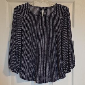 Elegant Navy Striped Blouse
